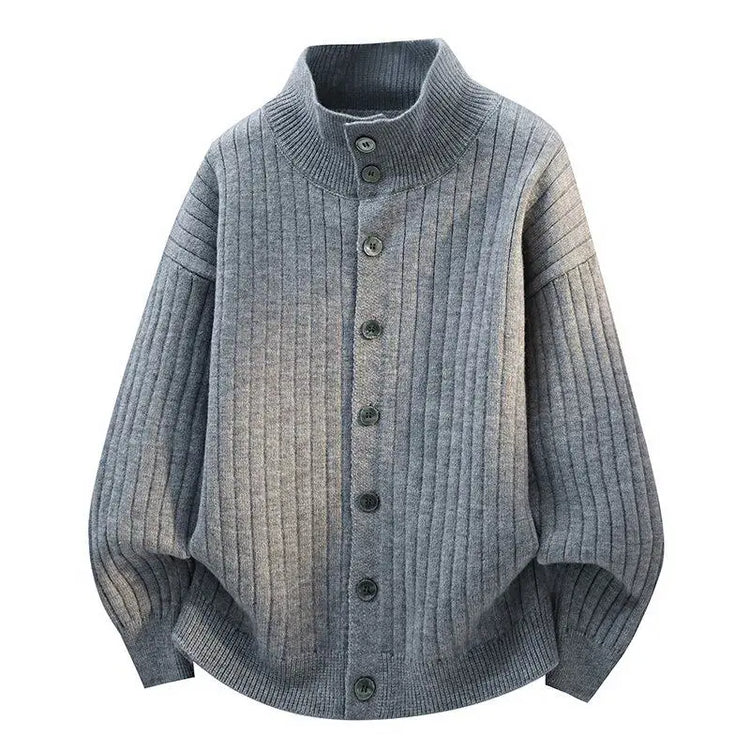Legible Autumn and Winter Casual Sweater Men Loose Knitted Cardigan Male Round Neck Collar Sweatercoats Man