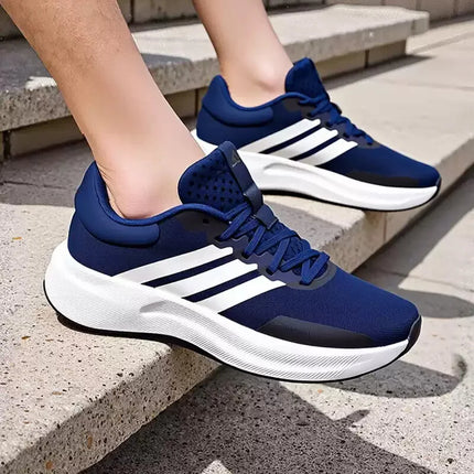 Adidas Scarpe da Corsa JR5851 Blu Navy con Tre Strisce, Traspiranti, in Rete, Leggere e Ammortizzate
