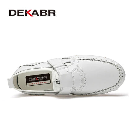 DEKABR Mocassini alla moda Scarpe da uomo in vera pelle Morbide e comode Mocassini slip-on Scarpe casual da uomo fatte a mano Drive Walk Lusso per il tempo libero
