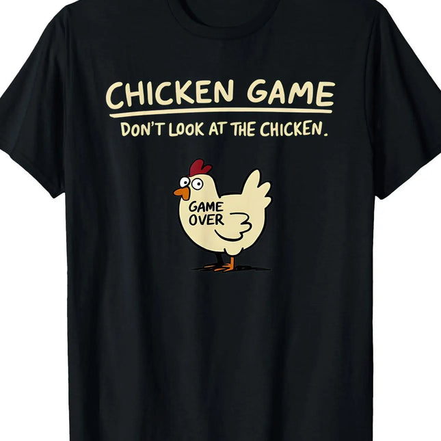 T-shirt Don't Look Chicken Fun | décontracté et confortable, Convient aux quatre saisons, manches courtes