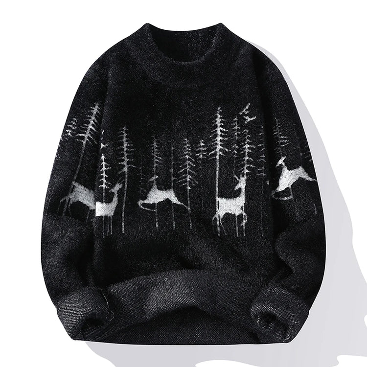 Winter new style Men's Sweater Long sleeve Letter Pattern Men Fashion Sweaters Thicken Warm Wool Pullovers Sweater