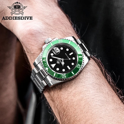 ADDIESDIVE Man Watch High Quality Ceramic Bezel Business Leisure 41mm Quartz Watches BGW9 Luminous 200m Waterproof Diver Watch
