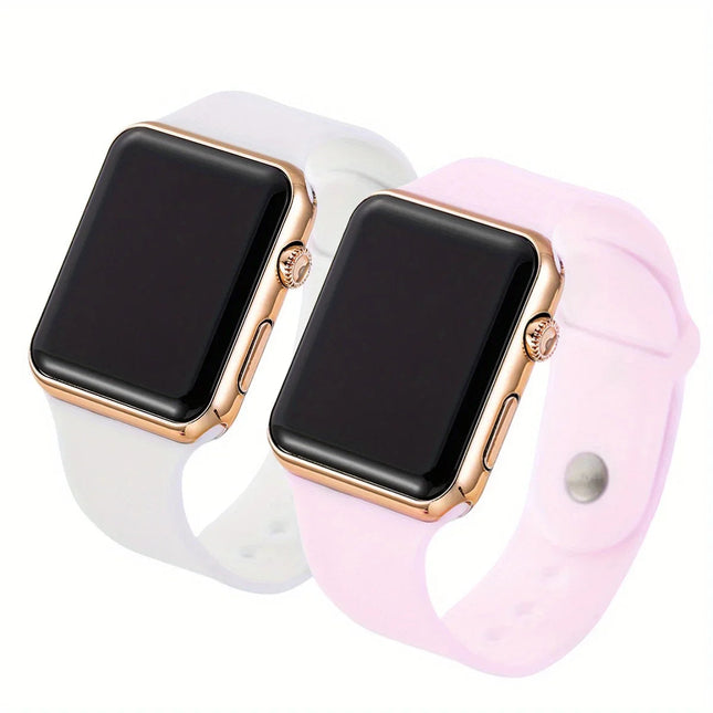2 pezzi orologio per coppie display a LED orologio elettronico sportivo orologio da polso digitale in silicone per donna uomo regalo di San Valentino per lei platinumshop