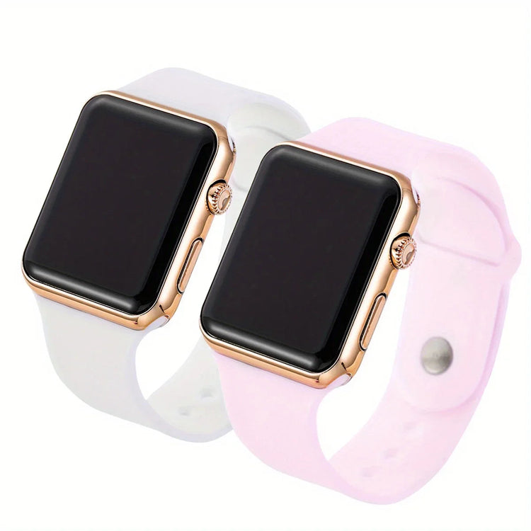 2 pezzi orologio per coppie display a LED orologio elettronico sportivo orologio da polso digitale in silicone per donna uomo regalo di San Valentino per lei platinumshop