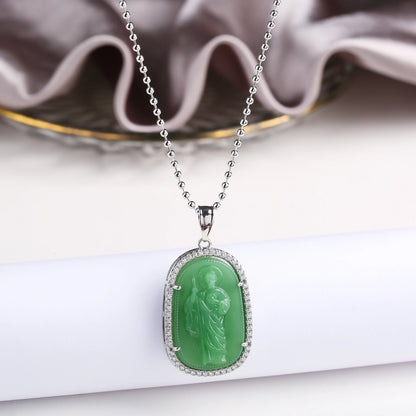 Oro/argento vendita calda stile religioso placcato oro St. Jude zircone collana pendente personalizzato per uomo donna regalo gioielli festa