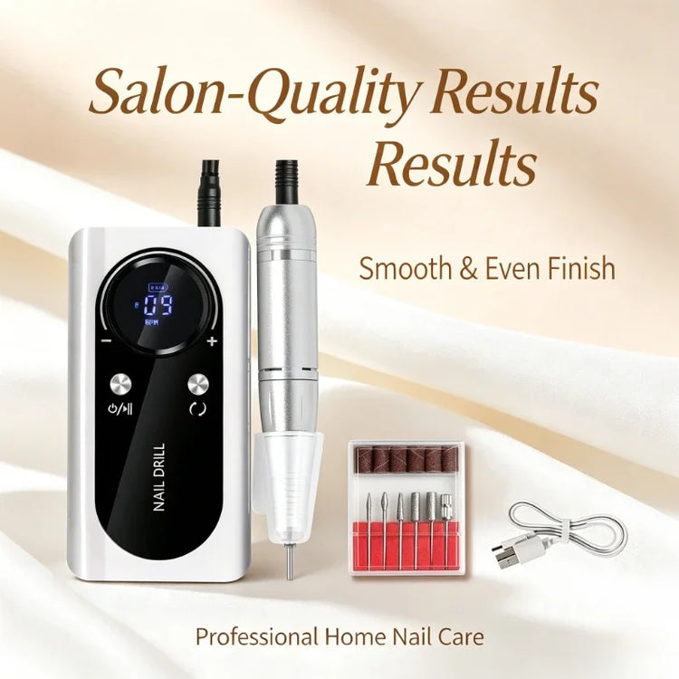 Wireless Portable Rechargeable Electric Nail Polishing Machine New Cordless Nail Surface Polisher Gel Nail Remover Professional Home Salon Manicure Pedicure Care Tool For DIY Nail Art Design