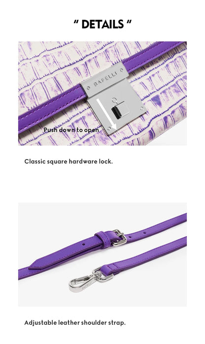 BAFELLI 2025 NUOVA BORSA DA DONNA MARCHIO DI Lusso K GOLD SERIES MODA VIOLA Borsa da sera Spalla Stile invernale Lana CASUALE