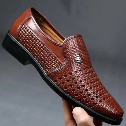 Mocassini da uomo estivi Scarpe in pelle da uomo traspiranti Suole morbide Scarpe casual da uomo Scarpe Oxford slip-on Business Zapatos De Hombre