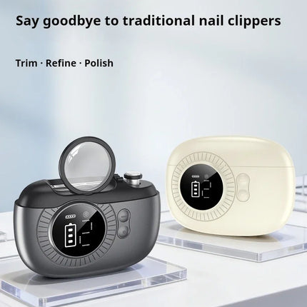 2 IN 1 Electric Nail Clipper Cutter with LED Light Magnifying Glass Automatic Nail for Baby Adult Mini Manicure Tools Nail Care