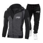 Yamaha logo printed hoodie, motorcycle jacket, sportswear pullover, fashionable bicycle jacket, men's custom zipper set PlatiNum