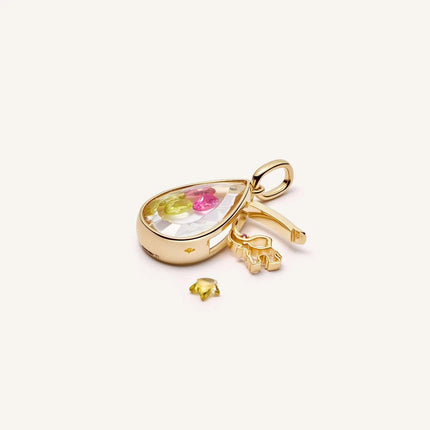 Small cute fashionable and trendy ocean hearts can be opened with necklaces water droplet pendants and small items PlatiNum