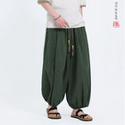 Pantaloni Lantern da Uomo: Pantaloni Casual in Cotone e Lino, Tinta Unita, Oversize, Comodi, a Gamba Larga, Stile Streetwear - Vendita Calda