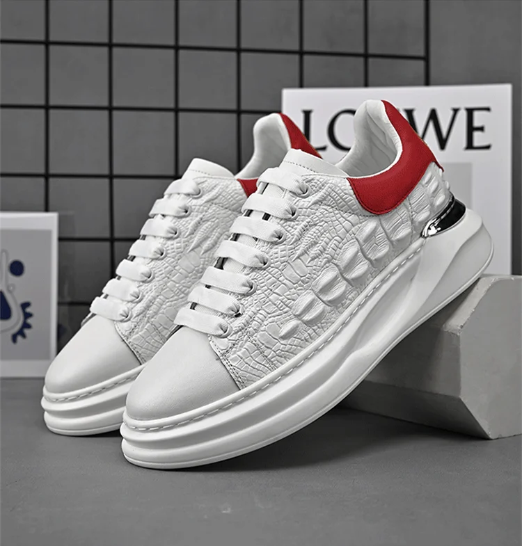 Leather Shoes Men's Skateboard Cricket for Men Sports Running Sneakers Male Luxury Designer Flats Platform