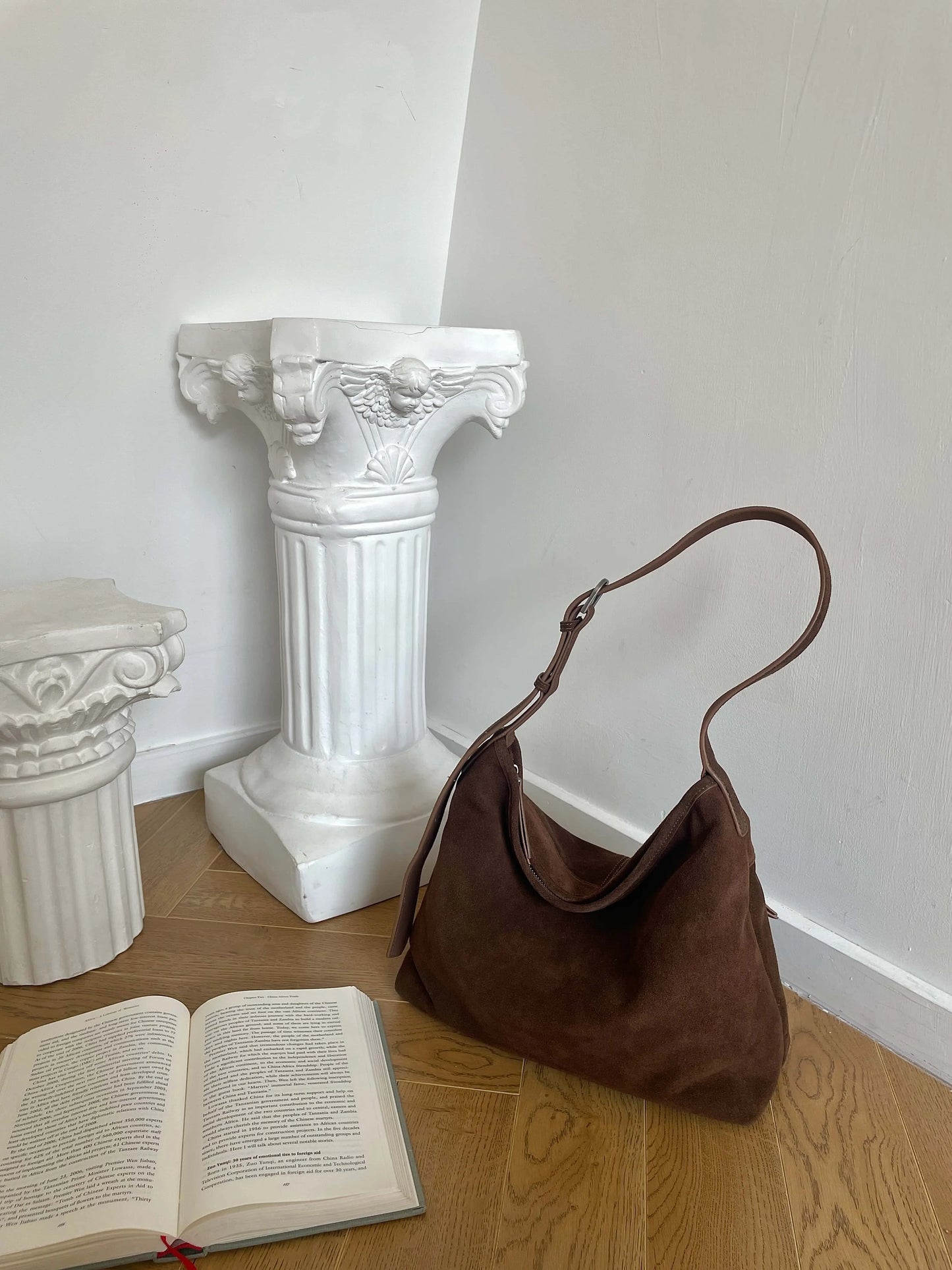 Motingsome Natural Soft Suede Woman Bags Large Capacity Handbag Big Underarm Messenger Bag Shoulder Purse Casual Tote 2025 New