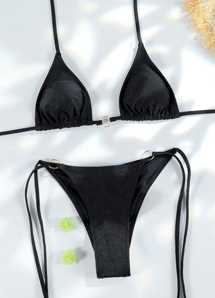 Catene a triangolo sexy Set bikini Micro perizoma Costume da bagno donna Costume da bagno Biquini Fasciatura Costumi da bagno Stampa Costumi da bagno Perizoma Bikini platinumshop