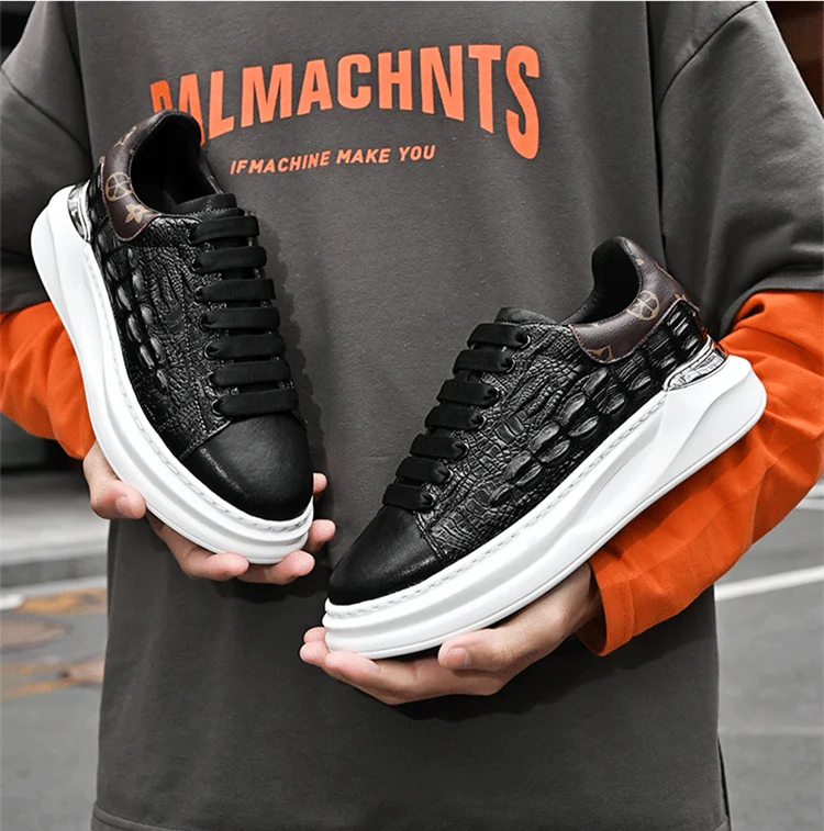 Leather Shoes Men's Skateboard Cricket for Men Sports Running Sneakers Male Luxury Designer Flats Platform