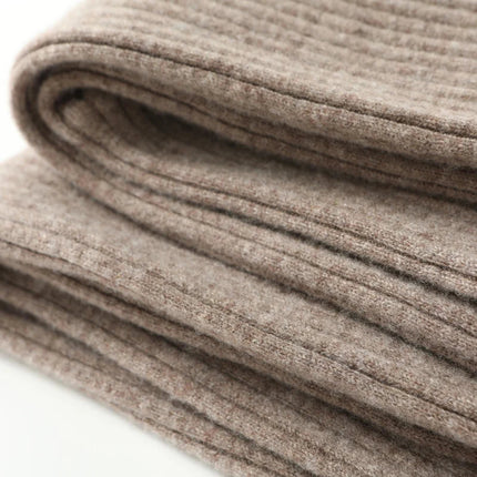 100% Merino Wool Striped Leggings Women's Winter Warm Knitted Tights Solid Color Women's Trousers PlatiNum