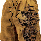 Pantaloncini da bagno da uomo costume da bagno ad asciugatura rapida con teschio pirata barca a vela con coulisse pantaloncini da spiaggia escursionismo all'aperto costumi da bagno da spiaggia