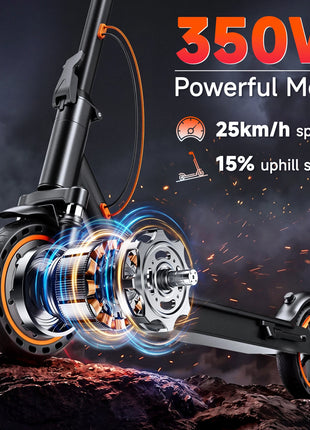 Monopattino Elettrico TODIMART T6 per Adulti, Motore 350W (Picco 500W), Batteria 36V 7.8Ah, Pneumatici Solidi a Nido d'Ape Antiesplosione da 8.5 Pollici, Connessione APP, Pieghevole