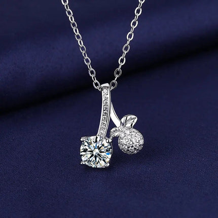 925 Sterling Silver Necklace For Women Round Pendent Sparkling Pave CZ Necklace Fashion Anniversary Birthday Jewelry Gifts N325 PlatiNum