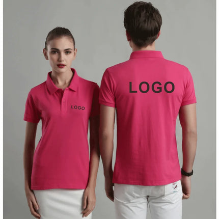Breathable Polo with Custom Logo Casual Wear for Business Groups Short Sleeve Lapel Polo Work Clothes Embroidery Print