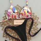 Micro Bikini 2026 Costume da Bagno Donna Sexy Brasiliano Halter String Biquini Push Up Stampa Abbigliamento da Spiaggia Femminile