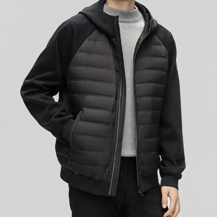 Men's Stylish Hooded Down Jacket 90% Goose Down Short Youth Coat High Quality Fashion Autumn Winter Regular Fit