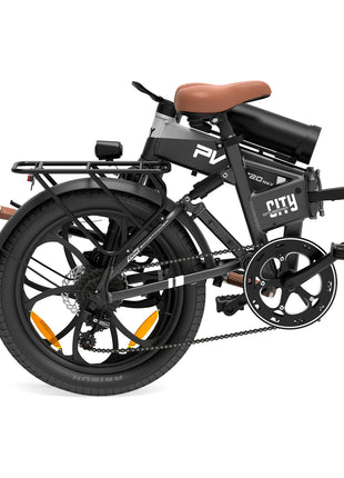 Bicicletta Elettrica Pieghevole PVY Z20 MAX con Sensore di Coppia, Doppia Batteria per Pendolarismo Urbano, E-bike a Pedalata Assistita con Autonomia di 25.6Ah