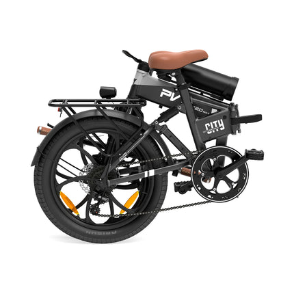 Bicicletta Elettrica Pieghevole PVY Z20 MAX con Sensore di Coppia, Doppia Batteria per Pendolarismo Urbano, E-bike a Pedalata Assistita con Autonomia di 25.6Ah