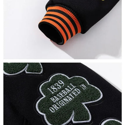 2026 Embroidery Varsity Men Women Letter Winter American Baseball Jacket Hip Hop Woolen Coat Thick Warm Outwear Par QW3MV