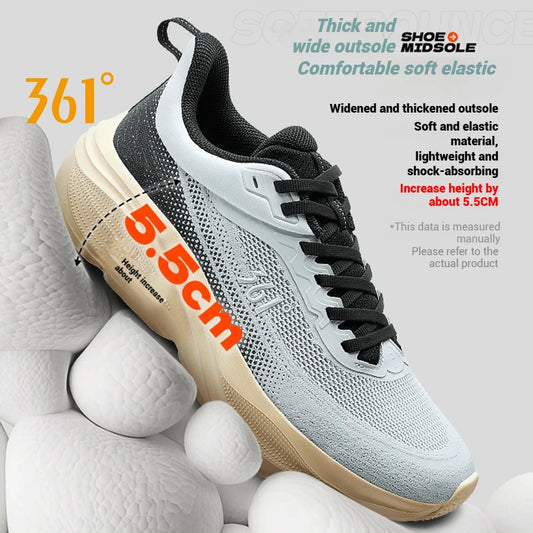 361 Degrees Men Running Shoes Jogging Thick-soled Lightweight Mesh Durable Cushioning Breathable Grippy Male Sneakers 672532206