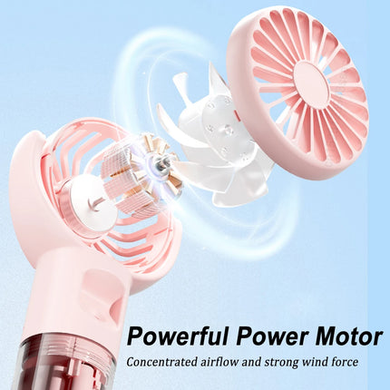 Ventilatore portatile per nebulizzazione d'acqua Mini ventilatore portatile ricarica USB 4 velocità ventole Spray per collo appese piccolo ventilatore portatile portatile portatile