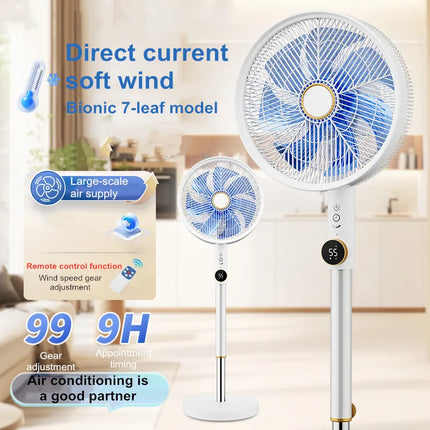 Ventilatore a Torre con Inverter DC, Ultra Silenzioso a 12 Velocità con Telecomando, Ventilatore Oscillante a Risparmio Energetico per Soggiorno/Camera da Letto