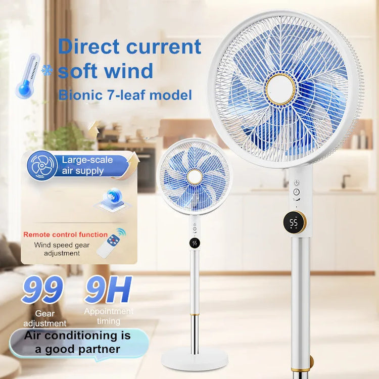 Ventilatore a Torre con Inverter DC, Ultra Silenzioso a 12 Velocità con Telecomando, Ventilatore Oscillante a Risparmio Energetico per Soggiorno/Camera da Letto