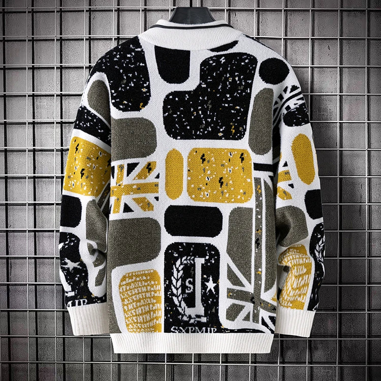 Men's fashion pullovers 2025 men winter Sweaters mens warm sweater O-neck custom pattern men sweaters autumn men size M-3XL
