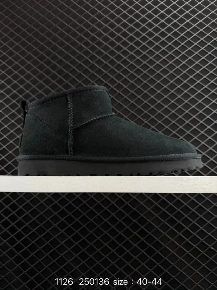 NEW Winter Boots Fur Ladies Snow Boots Real Sheepskin Wool Low-cut Warm Fur Shoes Man and Women Winter Short Boots Super Mini