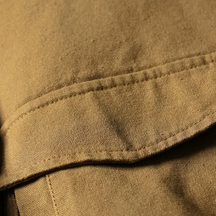 AMEKAJI Retro Japanese Men's Cotton Jaet Thiened Warm Casual Loose Collar Workwear Outerwear Trendy Winter Coat