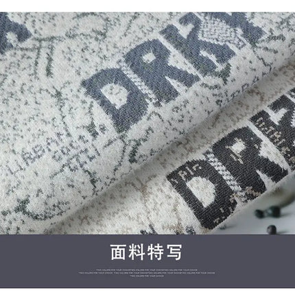 Autumn Winter Men's New Letter Sweater, High-quality Men's Brand Pullover, Warm Knit Tops High Street Trend Base Shirt