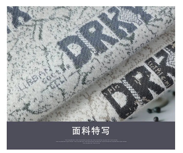 Autumn Winter Men's New Letter Sweater, High-quality Men's Brand Pullover, Warm Knit Tops High Street Trend Base Shirt