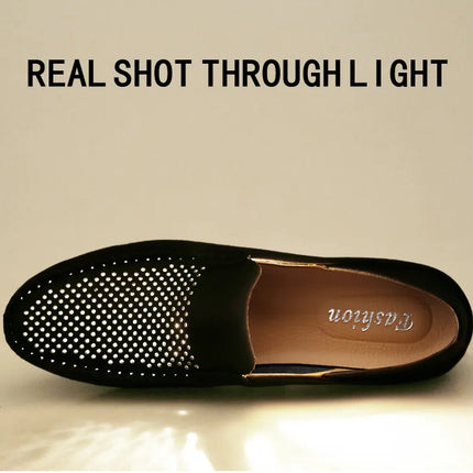 Scarpe da uomo Casual Luxury Summer Casual Leather Shoes Soft Low Platform Outdoor Light traspirante antiscivolo scarpe da guida nere