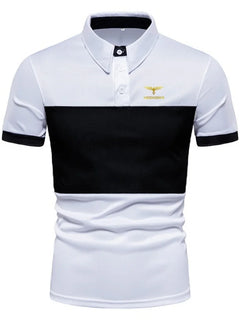 2025 Polo da uomo nuova moda estiva con stampa a righe, comoda e traspirante, abbigliamento sportivo