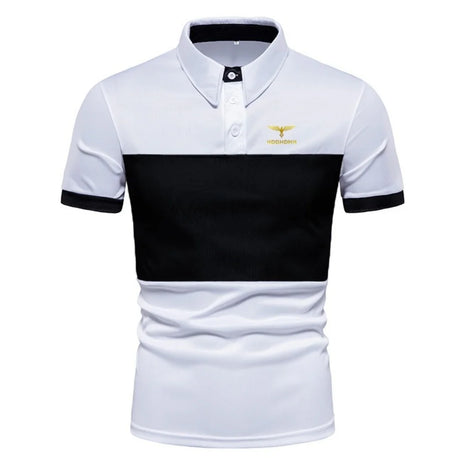 Polo homme 2025, nouvelle mode estivale, imprimé rayé, confortable et respirante, vêtements de sport