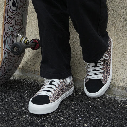 Goluck Classics Sneakers Stylish Leopard Vulc Skateboard Shoes Shock Absorption Encapsulated Men&Women Durable Comfortable Spo