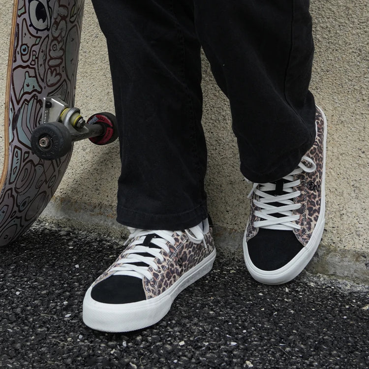 Goluck Classics Sneakers Stylish Leopard Vulc Skateboard Shoes Shock Absorption Encapsulated Men&Women Durable Comfortable Spo