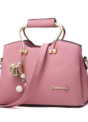 Yogodlns Luxury Pendant Handbag For Women PU Leather Tassel Shuolder Bag Designer Handle Bag Brand Shopping Mommy Shoudler Bag PlatiNum