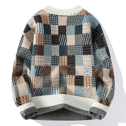 Hippie Grunge Pullovers Male Plus Big Size Thick Knitwear Long Sleeve Designer Casual Streetwear Loose Fit Men's Knit Sweater