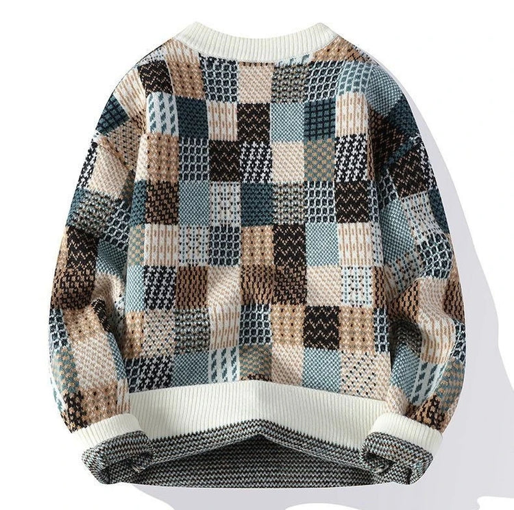 Hippie Grunge Pullovers Male Plus Big Size Thick Knitwear Long Sleeve Designer Casual Streetwear Loose Fit Men's Knit Sweater