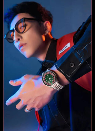 Mark Fairwhale 5031 Nuovo orologio al quarzo da uomo di marca superiore quadrante digitale rotante intrattenimento freddo orologio da notte impermeabile reloj platinumshop