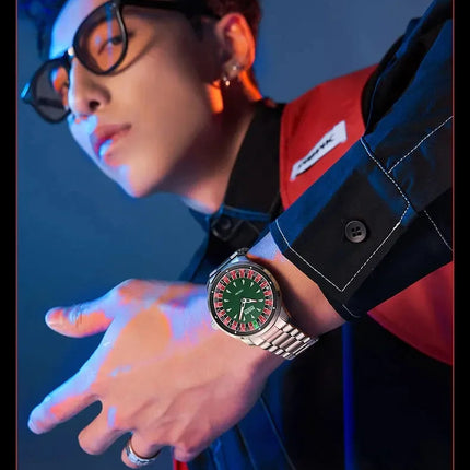 Mark Fairwhale 5031 Nuovo orologio al quarzo da uomo di marca superiore quadrante digitale rotante intrattenimento freddo orologio da notte impermeabile reloj platinumshop