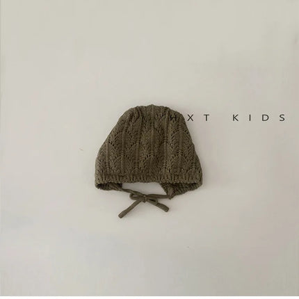 Moda retrò cava bambini cappelli lavorati a maglia fatti a mano all'uncinetto ragazze di fiori genitore-figlio cappello di cotone all'aperto 2024 autunno inverno berretti